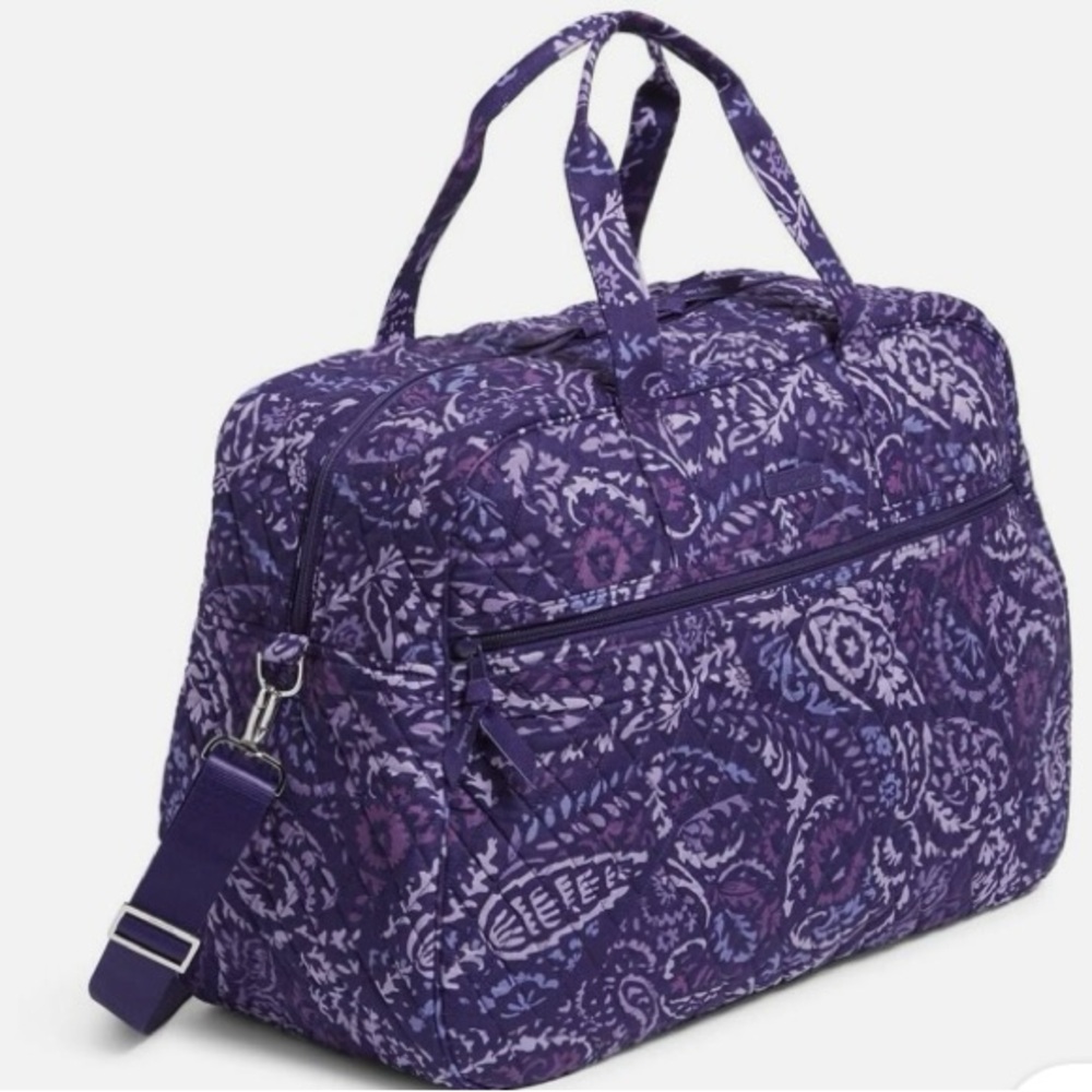 Vera Bradley Paisley Amethyst Grand Traveler Bag NWOT